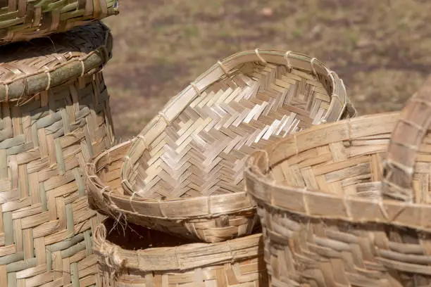 Photo of Brazilian braided: interwoven bamboo baskets