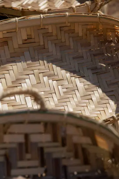Photo of Brazilian braided: interwoven bamboo baskets