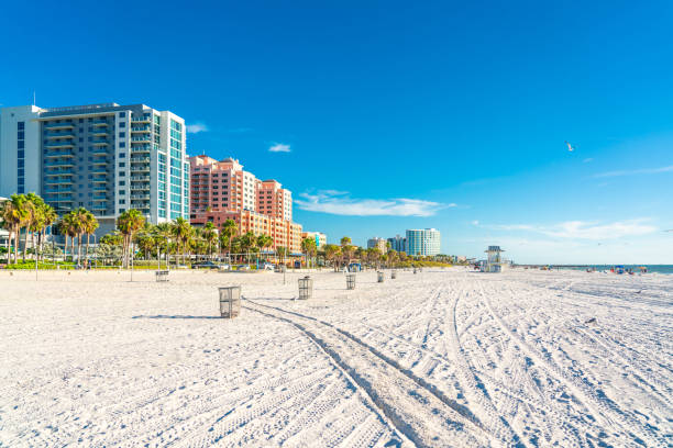 istock Clearwater beach with beautiful white sand in Florida USA 1367713852