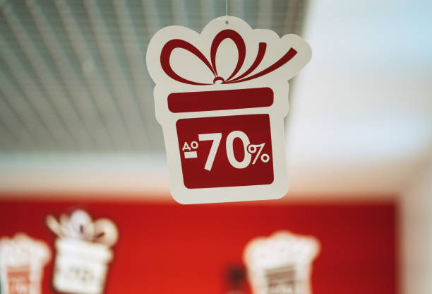 istock Sale label template in store for sale. 1367714163