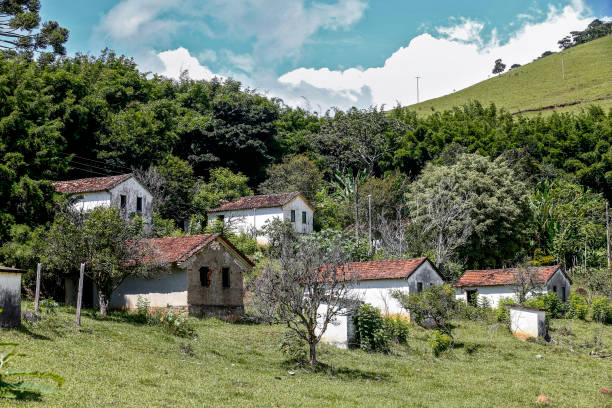 istock Rural landscape with small house 1367714211