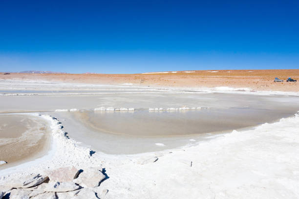 Bolivian lagoon view,Bolivia. Salar de Chalviri view.