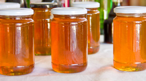 pots de miel - breakfast stick honey meal photos et images de collection