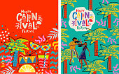 istock Carnival and festival. Vector illustration of musical and dance celebration, masquerade, party, people, pattern and mask. Drawing for poster, background and card 1367719314