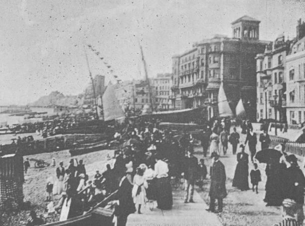 istock Busy Seafront Beach Hastings, East Sussex 1367719342
