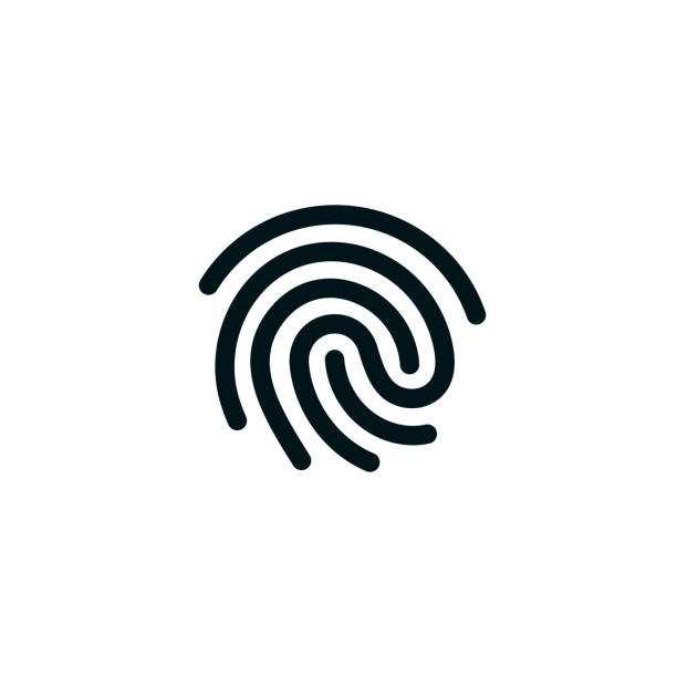 fingerprint impression solid symbol - thumbprint stock-grafiken, -clipart, -cartoons und -symbole