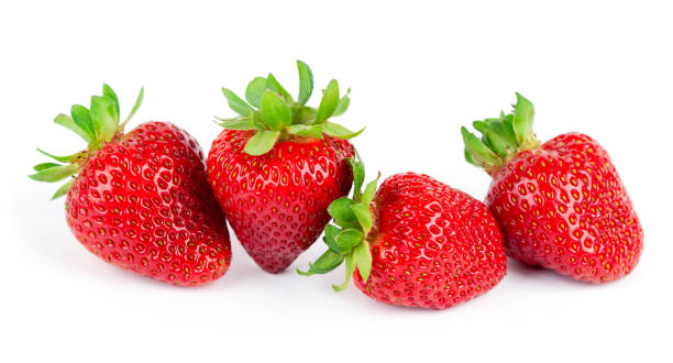 istock Strawberry on white background. Fresh sweet fruit closeup 1367725386