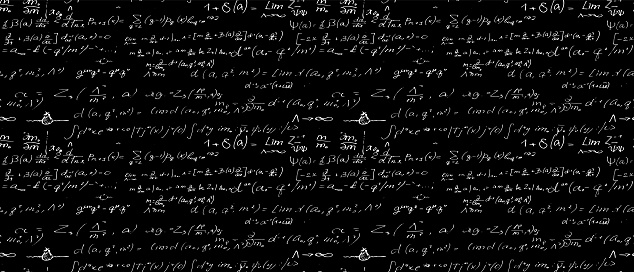 Scientific Vector Seamless Pattern With Physical Formulas Endless Math ...