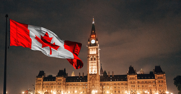 canadian national flag in ottawa