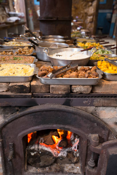 istock Wood burning stove with pans 1367729704