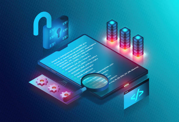 Open-source Software - Free and Open-source Software - OSS and FOSS - 3D Illustration Open-source Software - Free and Open-source Software - OSS and FOSS - Open-source Software on Electronic Device - Conceptual 3D Illustration digital repository stock illustrations