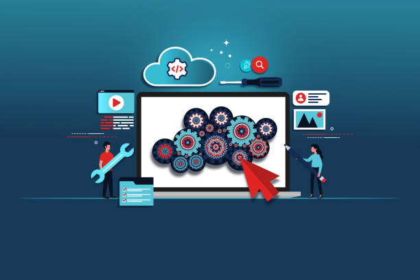 Website Maintenance - Webmasters - CMS Website Maintenance - Webmasters - CMS WordPress Website Maintenance\ stock illustrations