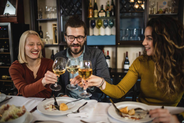 istock Best friends having good time in restaurant 1367735601