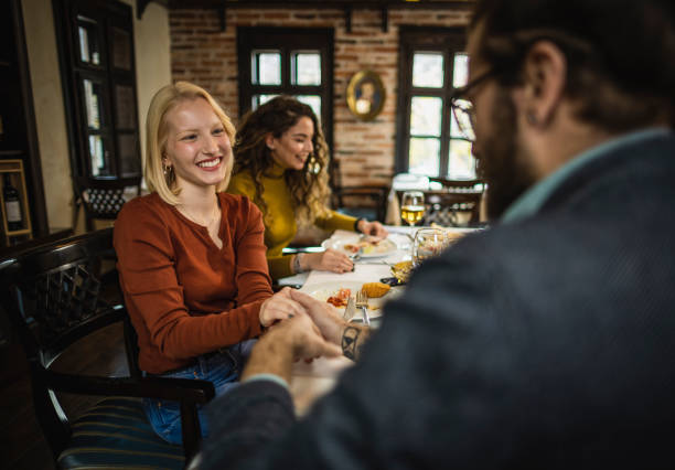 istock Friends enjoys at restaurant 1367736435