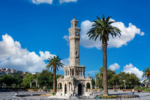 istock Historical old clock tower, Izmir / Konak / Turkey 1367737822