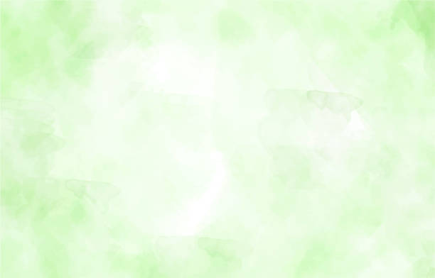 зеленая акварельная фоновая иллюстрация - зелёный цвет stock illustrations