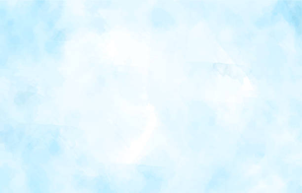 bildbanksillustrationer, clip art samt tecknat material och ikoner med light blue watercolor background illustration - blue sky
