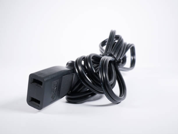 istock Extension cord power supply black 1367756739