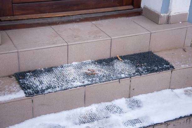 istock Door Mat Snow Pictures , 1367756780