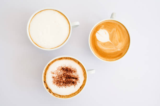 istock Difference kind of hot coffee on white background. 1367762543