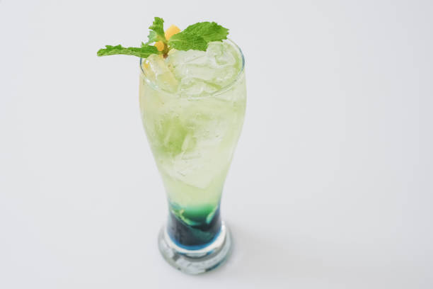 istock Blue paradise Italian soda on white background. 1367762557