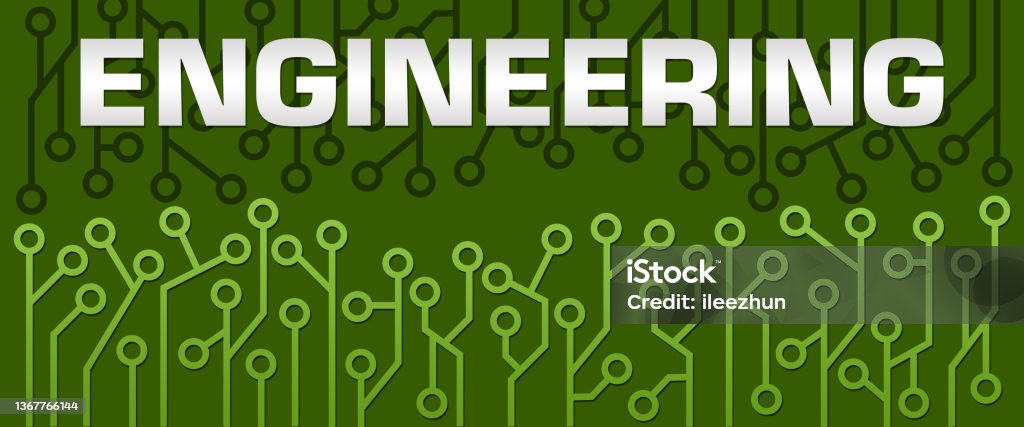 Engineering Green Circuit Top Bottom Background Text Stock Illustration ...
