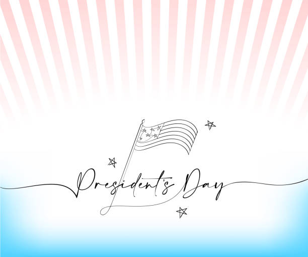 american flag president's day background