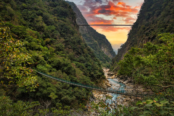 istock Peaceful Sunset At Taroko  Gorge National Park In Taiwan 1367772049