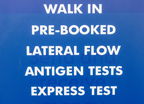 Lateral Flow Test Centre in London, England