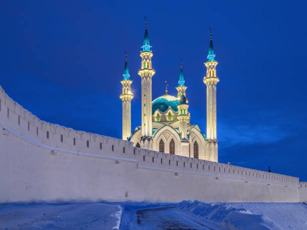 kul sharif moschee in kasan, tatarstan. - tatarstan stock-fotos und bilder