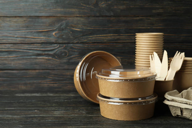 istock Delivery containers for takeaway food on wooden table 1367779682