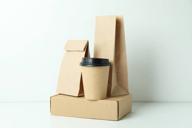 istock Delivery containers for takeaway food on white background 1367779968