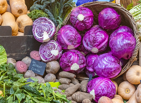 Red Cabbage at Borough Market in Southwark, London