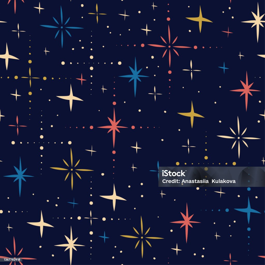 Pattern With Stars Stock Illustration - Download Image Now - Eternity ...