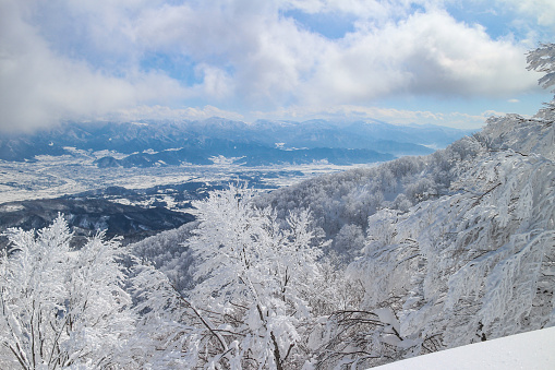 Views of popular ski resorts in Niigata Prefecture, Japan