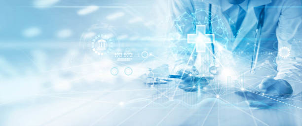 istock Healthcare business graph data and growth, Medicine doctor using mobile smartphone on interface medical social network connection, Medical investment and digital of healthcare concept. Blue tone. 1367783764