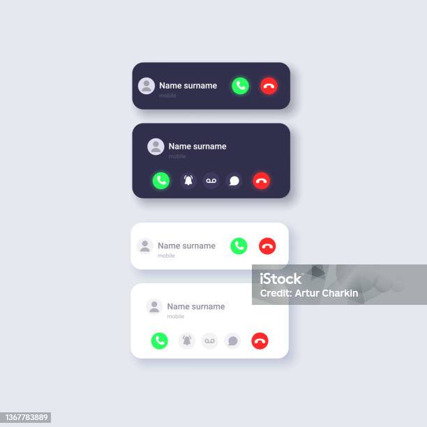 Daily Call User Interface Smartphone User Interface Concept Template Call Design On Phone Display ...