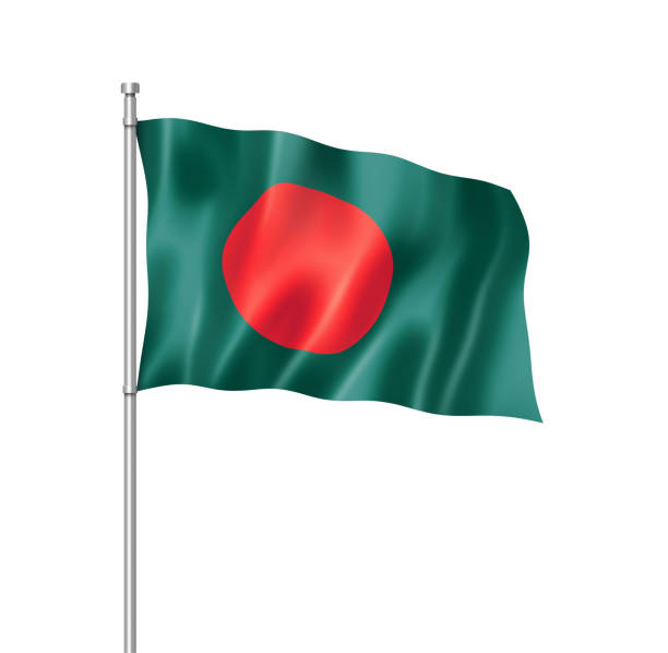 Bangladesh flag isolated on white stock photo