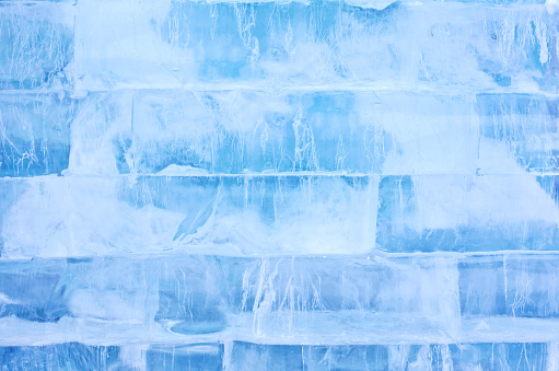 Ice brick wall texture.
