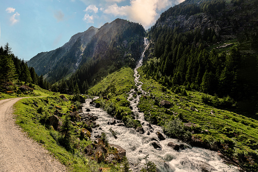 Mountain stream in the Zillertal