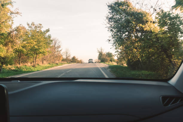 istock view from driver position to the road 1367797470