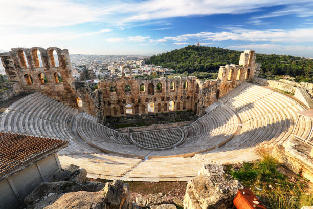istock Ancient theater in summer day in Acropolis Greece, Athnes 1367797526
