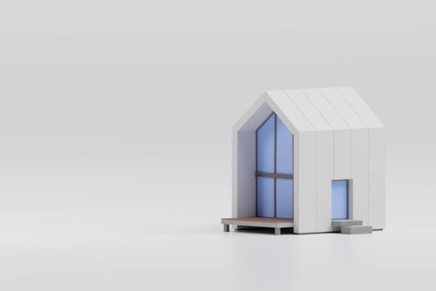 istock 3d render of a modern house, Real estate concept. 1367798051