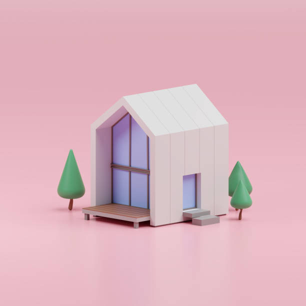 istock 3d render of a modern house, Real estate concept. 1367798054