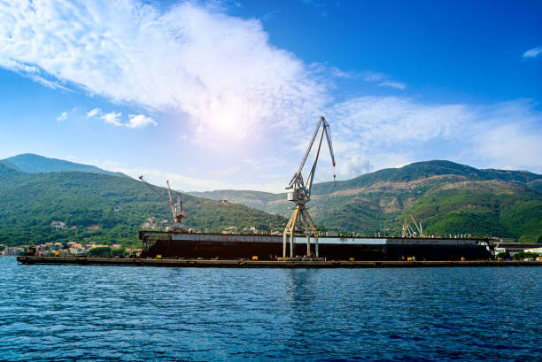 Cranes in the sea cargo port.