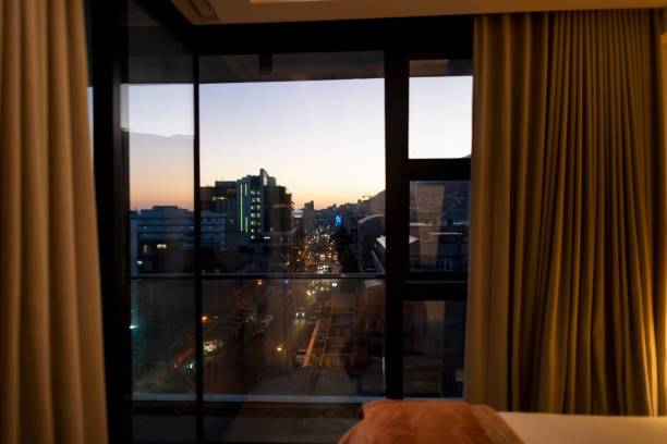 istock Early morning view from city apartment 1367801459