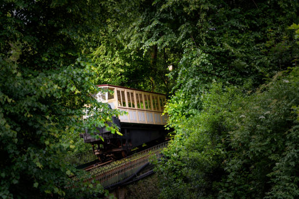 Floibanen is a funicular in Bergen city, Norway. Floibanen runs up the Floyen mountain.