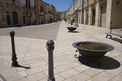 Canosa di Puglia, Italy - June 17, 2021: Canosa di Puglia, historic city in Barletta Andria Trani province, Apulia, Italy