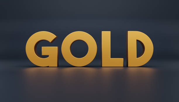 istock Gold in 3D letters and gold shining. 1367802992