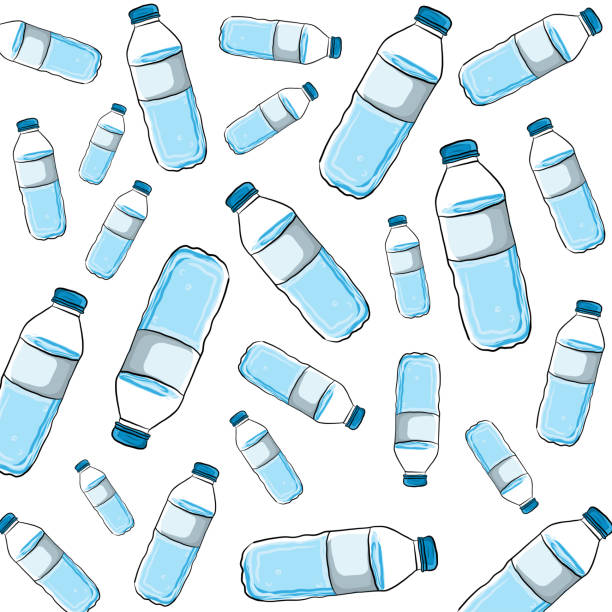 bildbanksillustrationer, clip art samt tecknat material och ikoner med plastic bottle background - water bottle cap